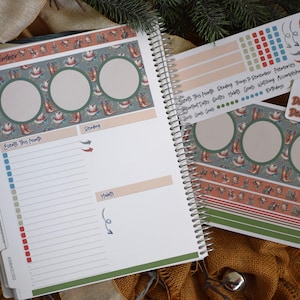 Plum Paper 8.5x11 Monthly Dashboard  Planner Stickers #16 Western Santa