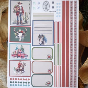 Plum Paper 8.5x11 ME, Weekly Planner Sticker Kit #16, Western Santa - Etsy