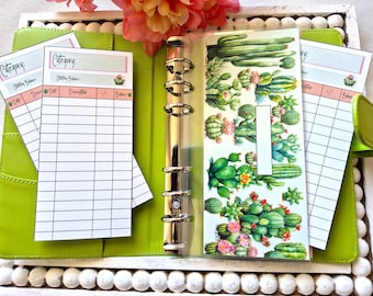 Cash Envelope Tracker Inserts | A6 Envelope Trackers | A7 Envelope Trackers | Cash Envelope Budget System | Cactus Theme