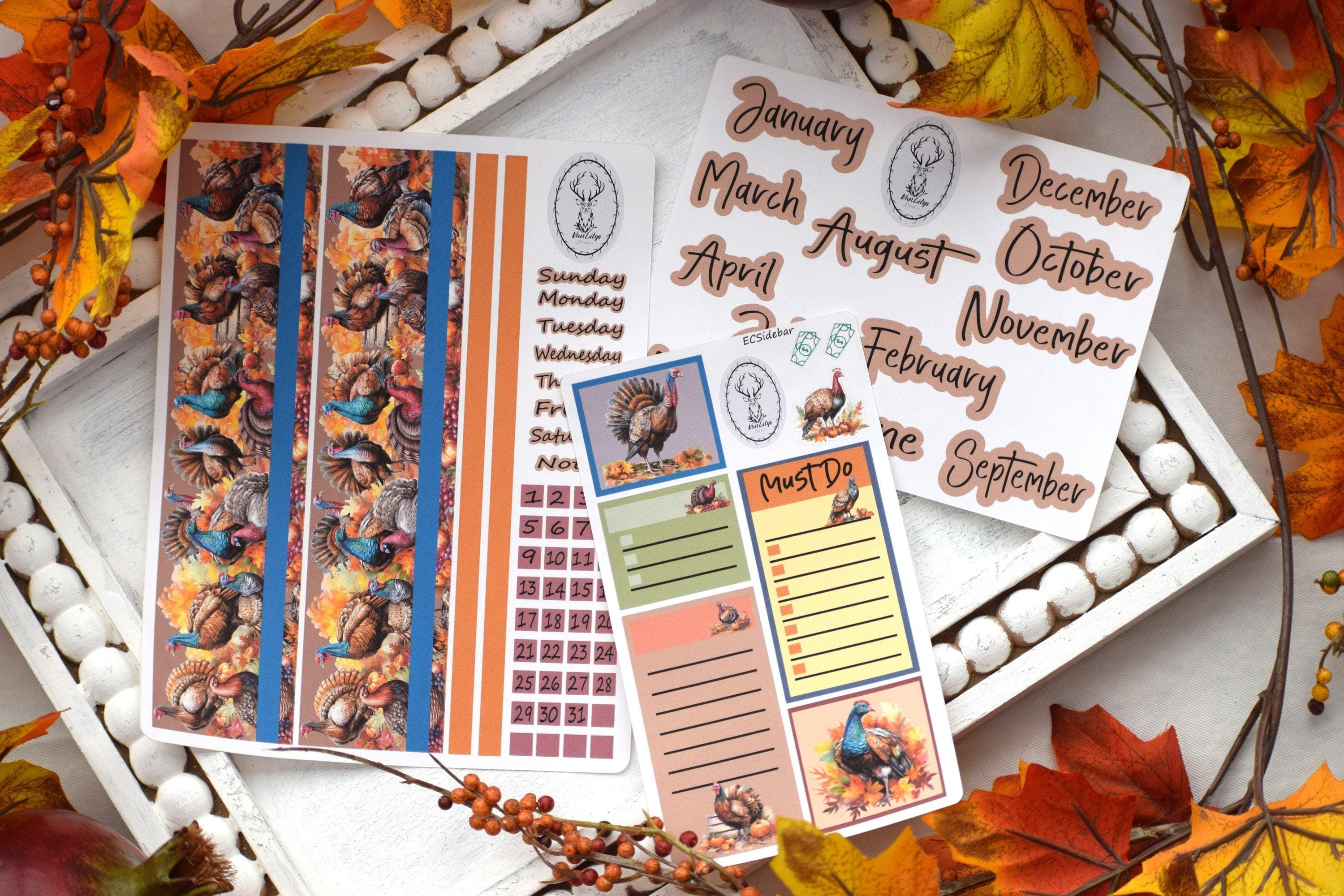 Lfm Sticker Monthly Header Planner Sticker Sheet for Erin Condren| TBM Live Rich ...