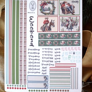 Plum Paper 8.5x11 ME, Weekly Planner Sticker Kit #16, Western Santa - Etsy