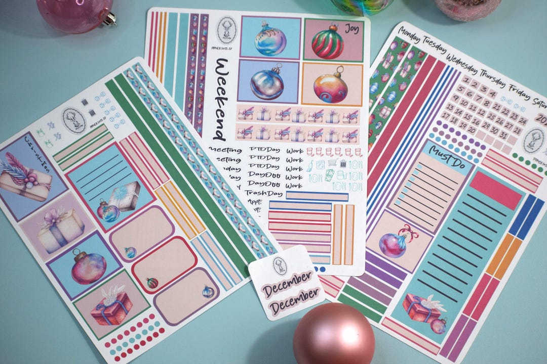 Plum Paper 8.5x11 ME, Weekly Planner Sticker Kit #17, Baubles Baubles ...