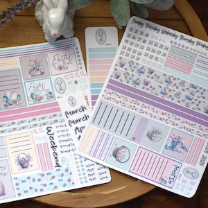 Plum Paper 7x9 Vertical Columns Weekly Planner Sticker Kit #3, Easter
