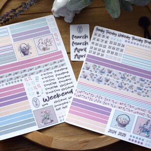 Plum Paper 7x9 Quad Lined and Blank Weekly Planner Sticker Kit #3, Easter