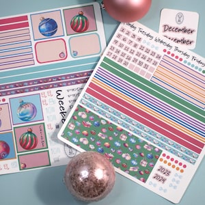 Plum Paper 7x9 Notes And Days Weekly Planner Sticker Kit #17,  Baubles Baubles Baubles