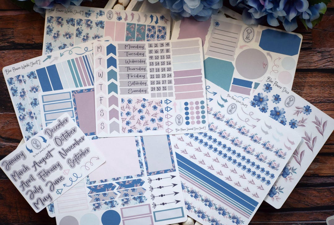 Journaling Deco Weekly Planner Sticker Kit - Etsy