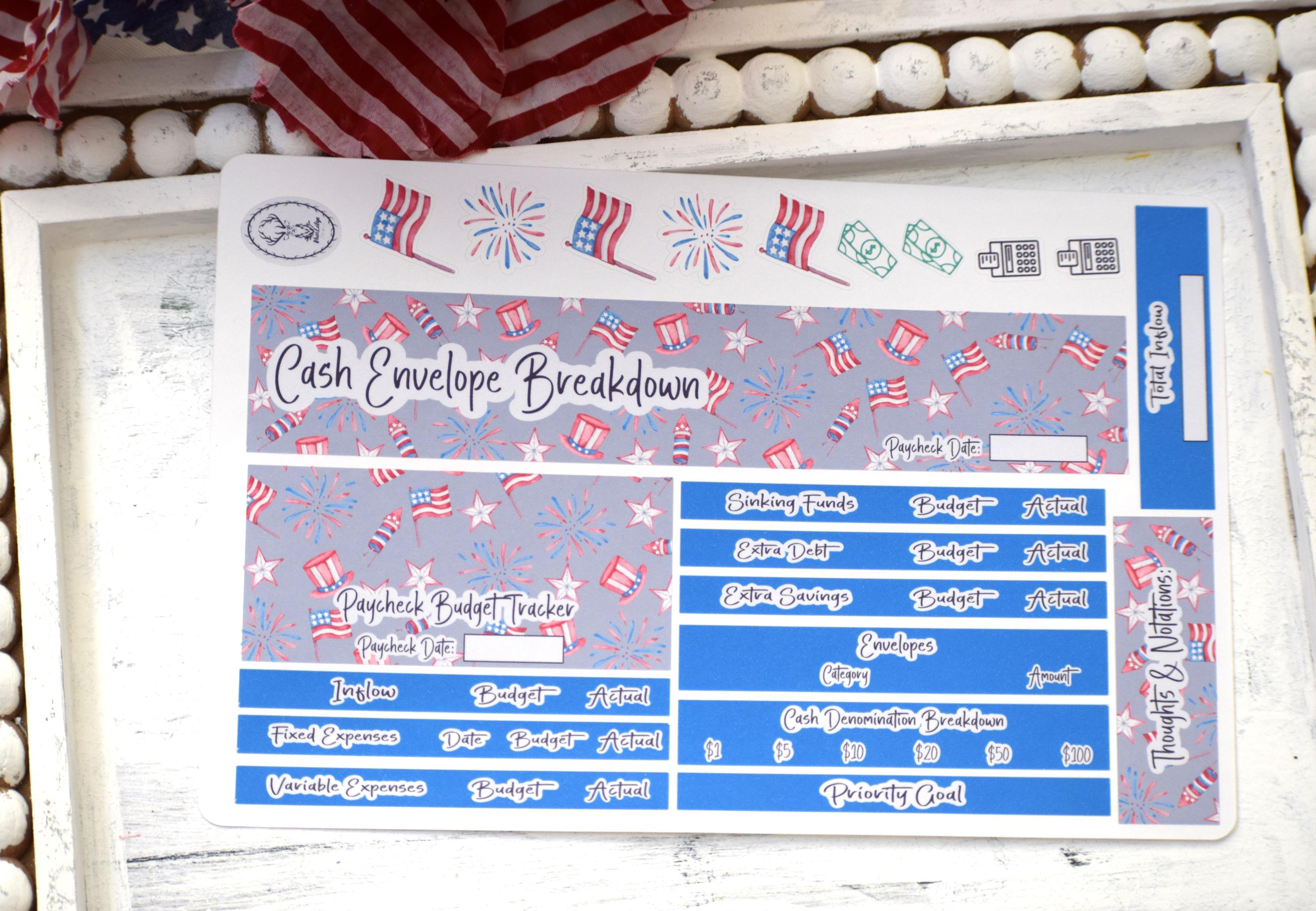 TBM BBP Workbook Sticker Kit, Red, White and Blue - Etsy