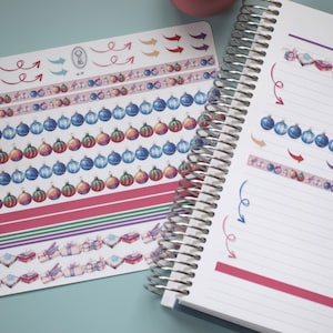 Washi Planner Sticker Sheet, Baubles Baubles Baubles #17
