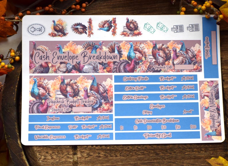 TBM BBP Workbook Sticker Kit, Turkeys! - Etsy