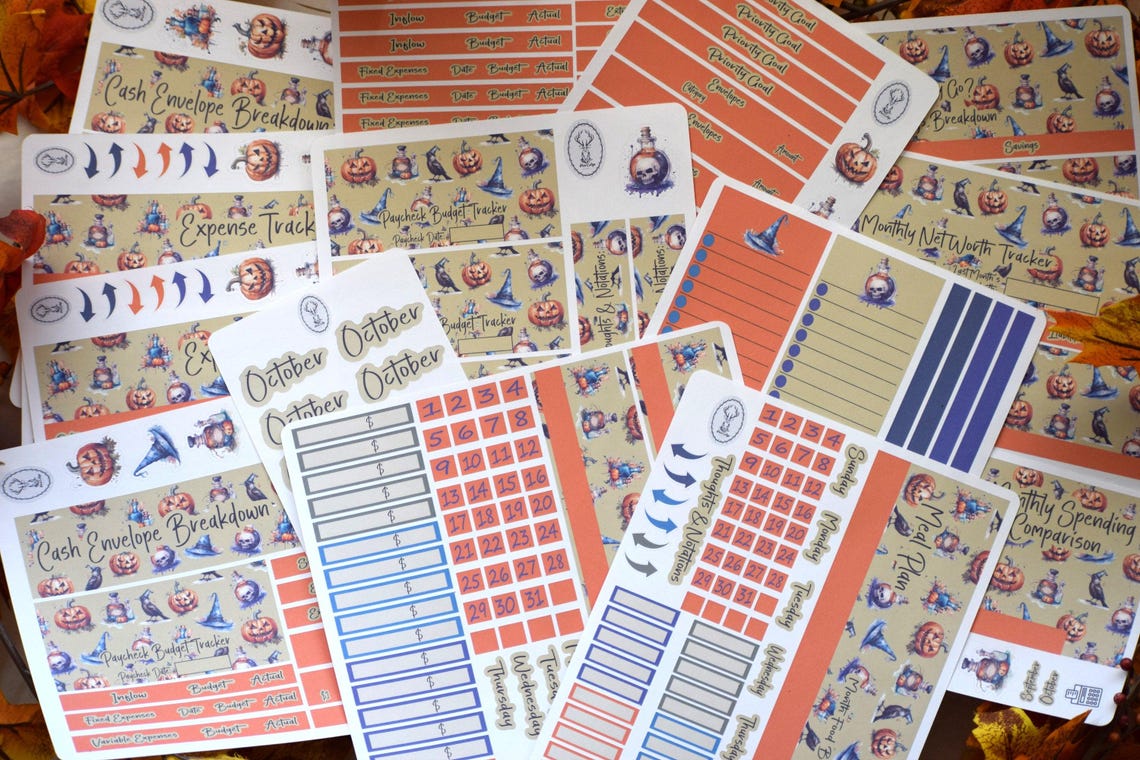 TBM BBP Workbook Sticker Kit, Halloween - Etsy