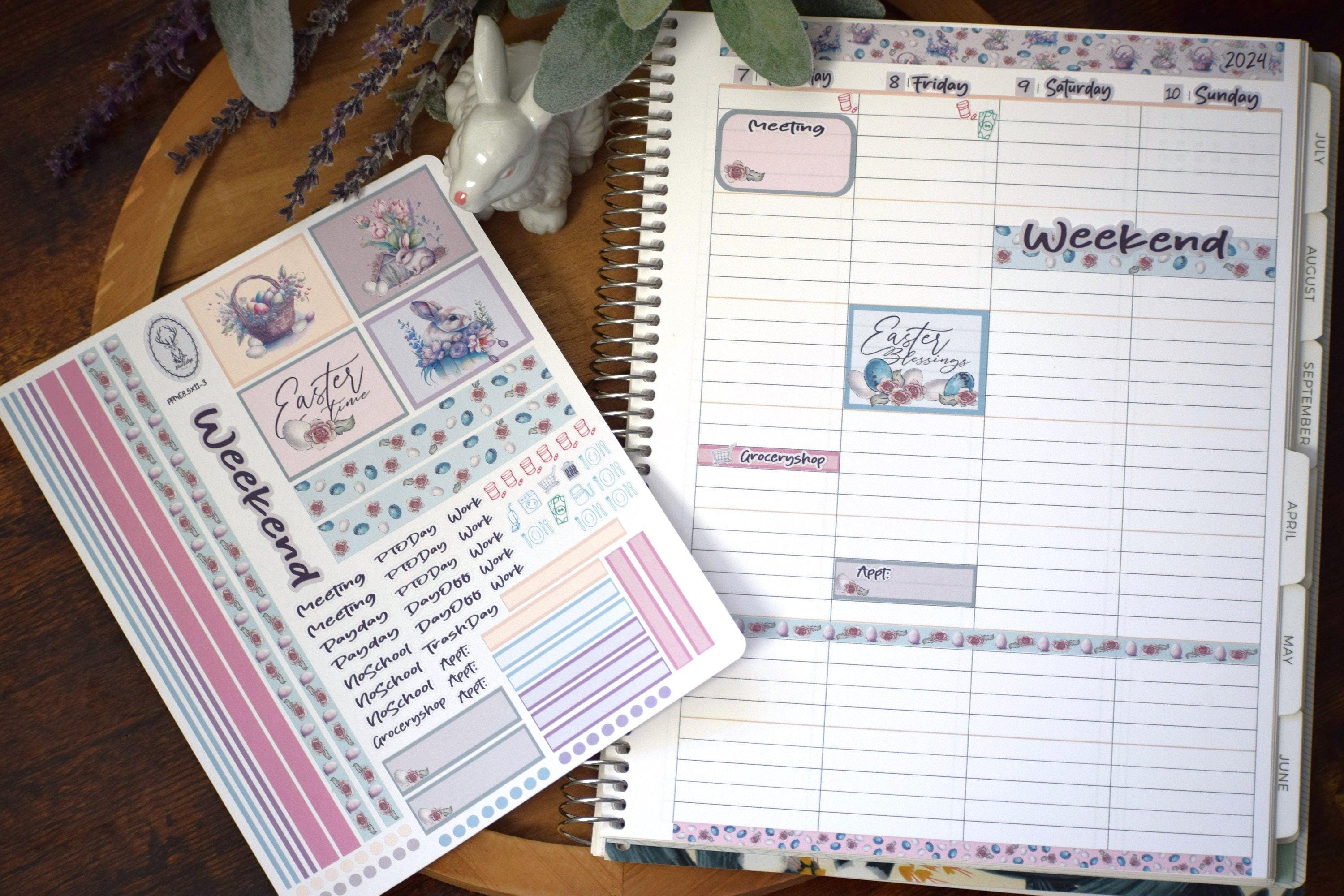 Plum Paper 8.5x11 ME, Weekly Planner Sticker Kit #3, Easter - Etsy