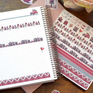 Washi Planer Sticker Blatt, Liebesbrief #19