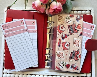 Cash Envelope Tracker Inserts | A6 Envelope Trackers | A7 Envelope Trackers | Cash Envelope Budget System | Traveling Love Letter Theme