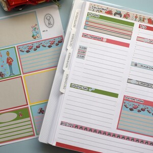 Plum Paper 7x9 Daily Weekly Planner Sticker Kit #15, Retro Christmas - Etsy