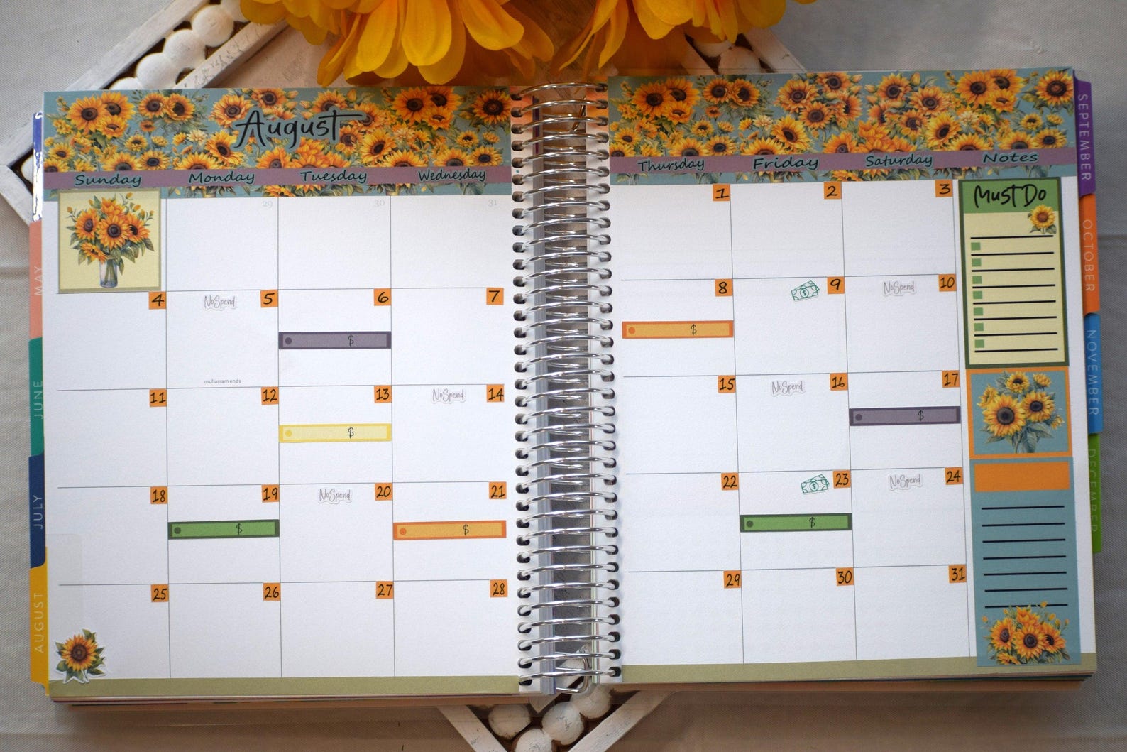 Pretty Planner Header Monthly Header Planner Sticker Sheet for Erin Condren| TBM Live Rich ...