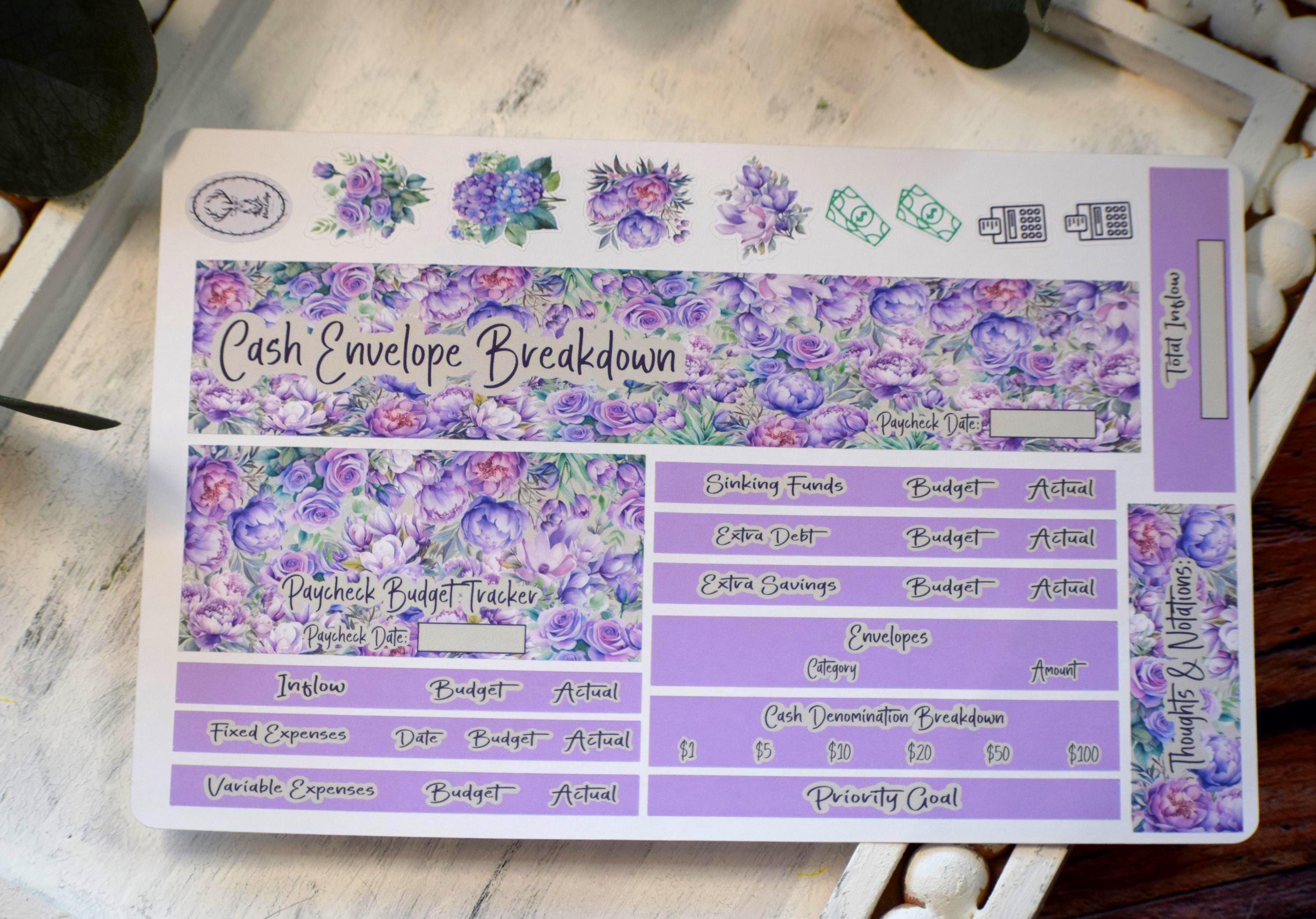 TBM BBP Workbook Sticker Kit, Purple Blooms - Etsy
