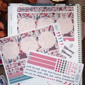Plum Paper 8.5x11 Monthly Dashboard Planner Stickers #19 Traveling Love Letter