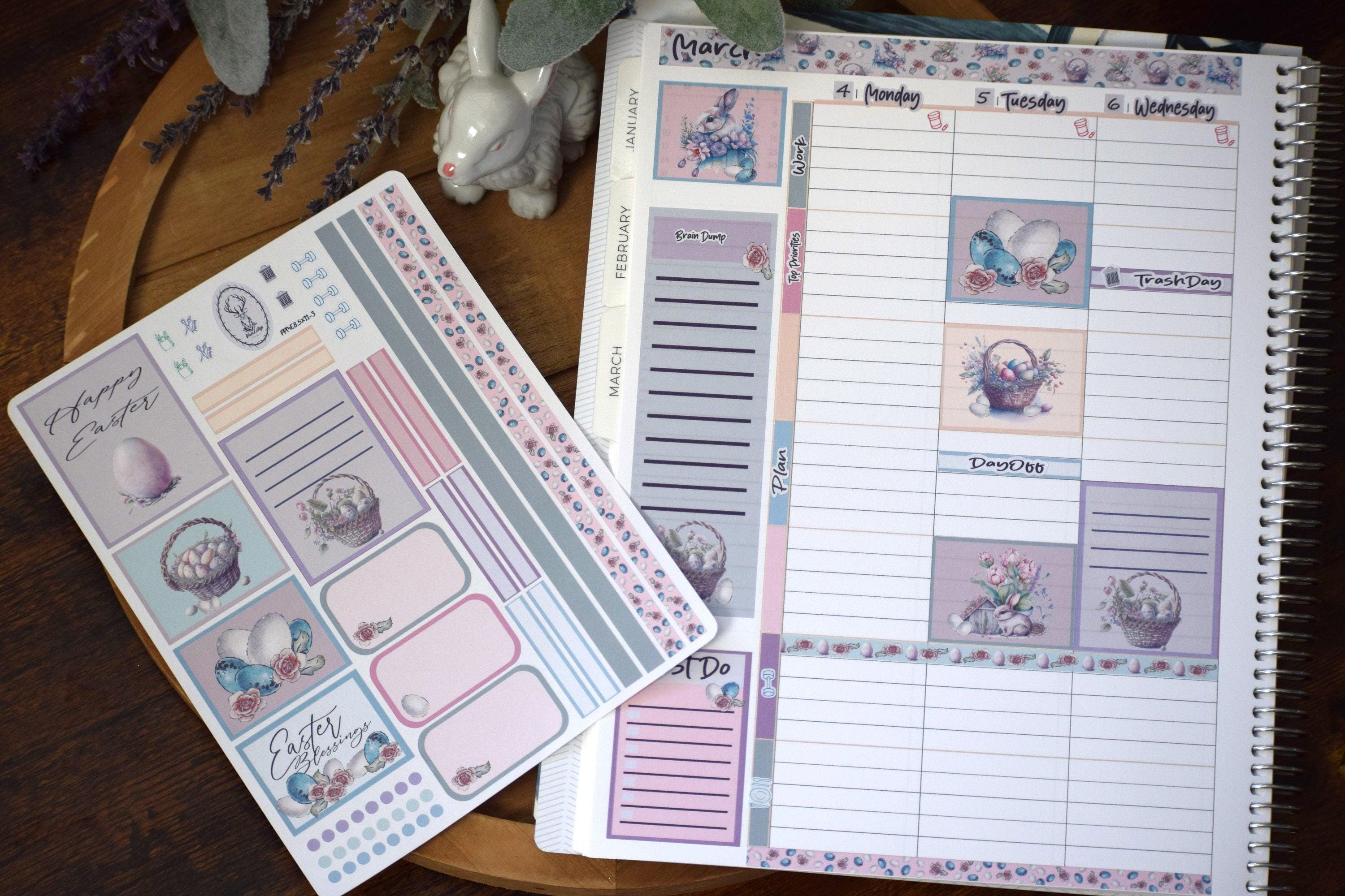 Plum Paper 8.5x11 ME, Weekly Planner Sticker Kit #3, Easter - Etsy
