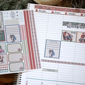 Plum Paper 8.5x11 ME, Weekly Planner Sticker Kit #16, Western Santa - Etsy