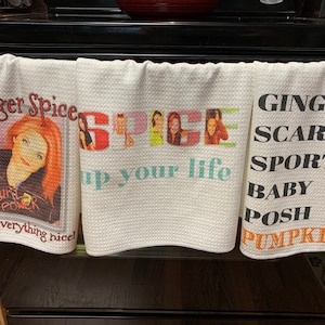Spice Girls Towels 90s Baby Posh Sporty Ginger Scary