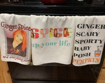 Spice Girls Towels 90s Baby Posh Sporty Ginger Scary