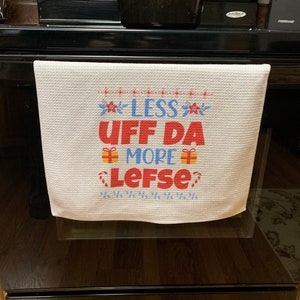 Lefse Uff Da Kitchen Dish Towels Christmas