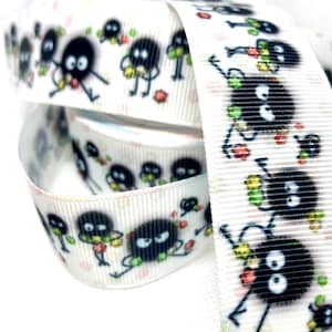 Anime soot character Grosgrain Ribbon 1 Yard 25mm