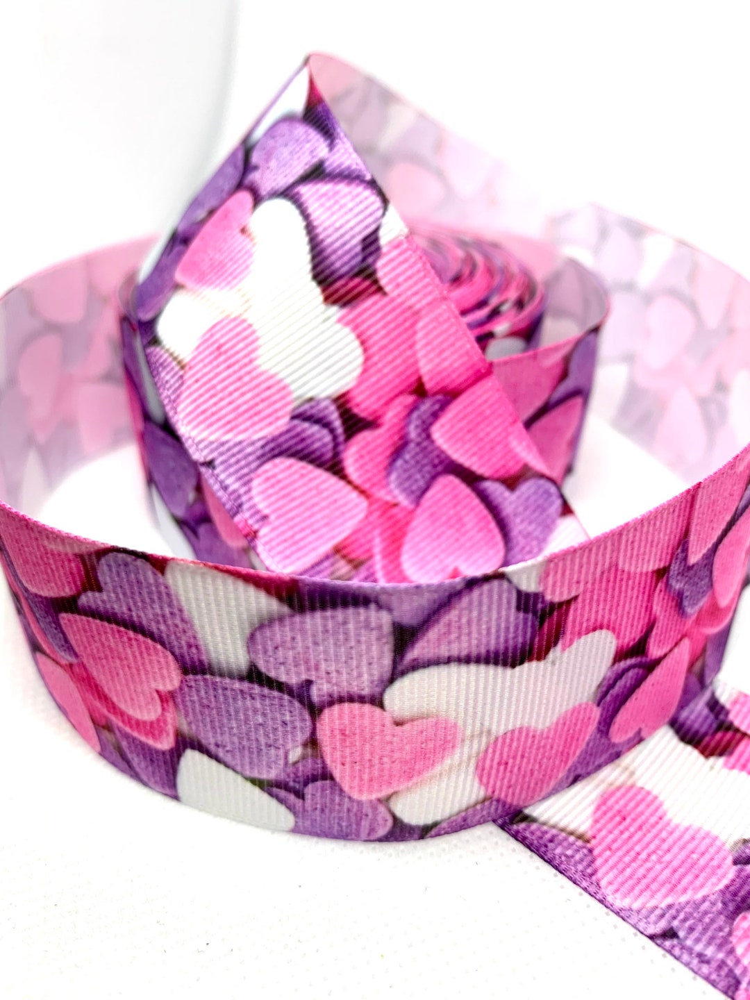 Sweetgrass Ribbon Hearts Candy Sweets Grosgrain Ribbon 1 Yard 38mm - Etsy