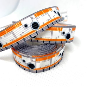 Robot Grosgrain Ribbon 1 Yard 16mm