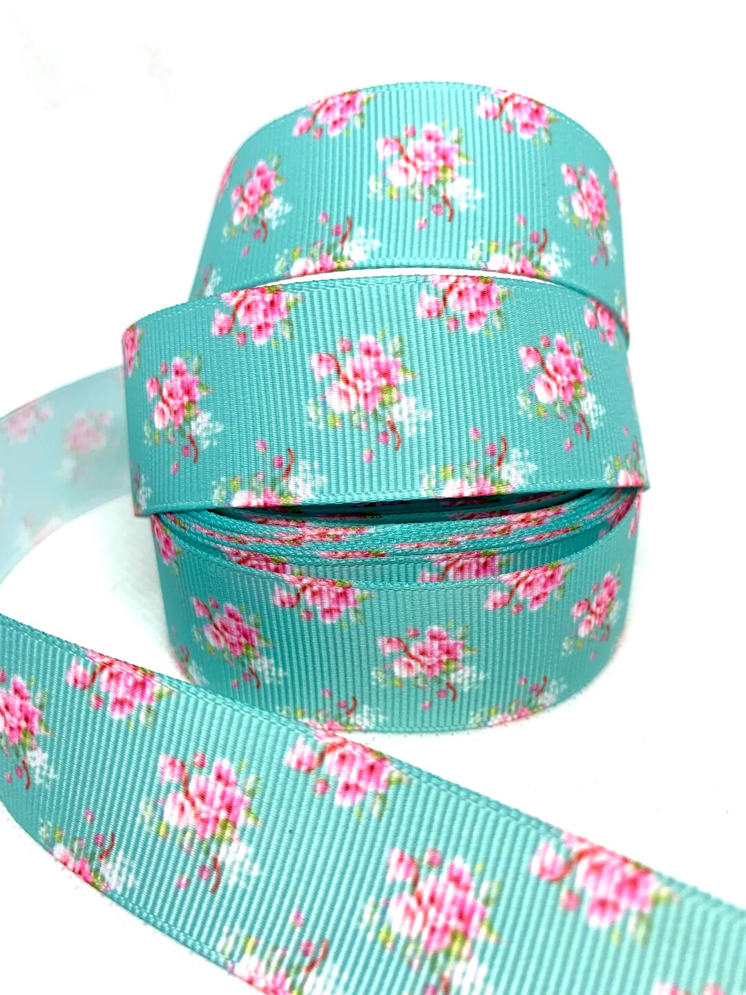 Midsummer Ribbons Summer Cherry Blossom 25mm Grosgrain Ribbon 1 Yard V2 - Etsy