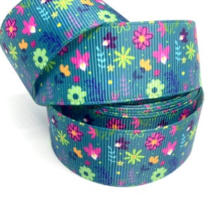 Mirabel Flowers Inspired Grosgrain Ribbon 1 Yard 25mm