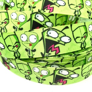 Gir Invader Zim Chibi Grosgrain Ribbon 1 Yard 22mm