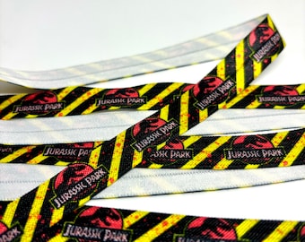 Fold over Elastic FOE Jurassic Park Bloodsplatter Grosgrain 1 Yard 15mm