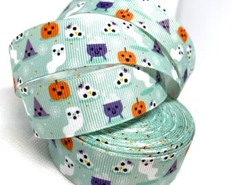 Light Witch Halloween Grosgrain Ribbon 1 Yard 22mm