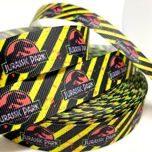 Jurassic Park Blood Splatter Grosgrain Ribbon 1 Yard