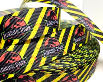 Jurassic Park Blood Splatter Grosgrain Ribbon 1 Yard