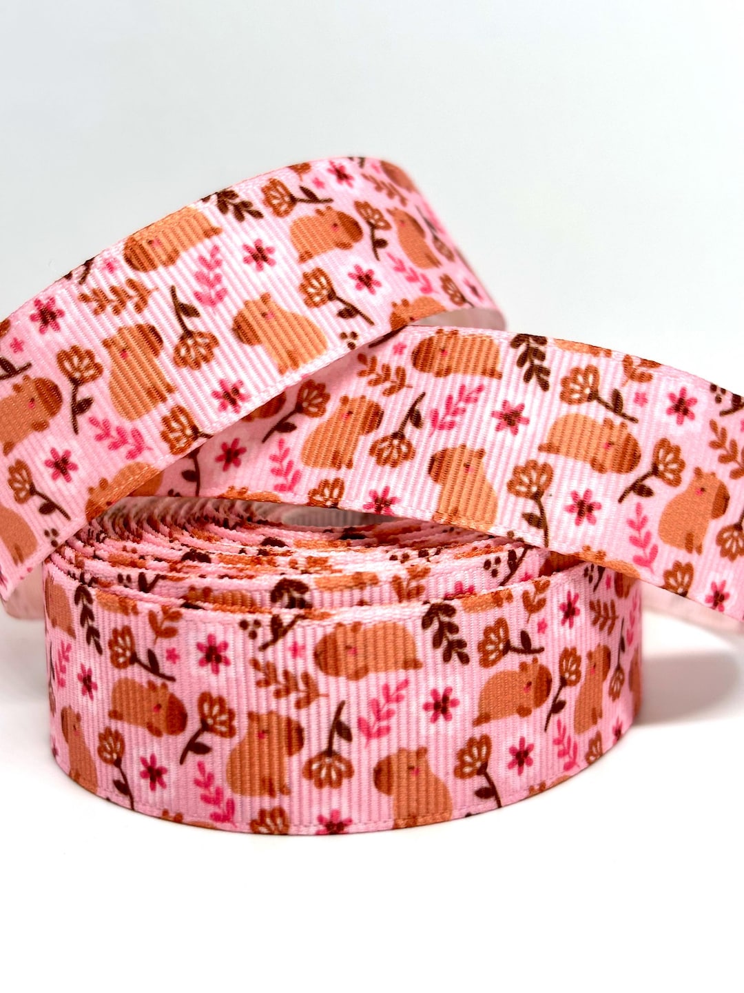 Cute Capybara Grosgrain Ribbon – 22mm Wide – Sold by the Yard - Etsy