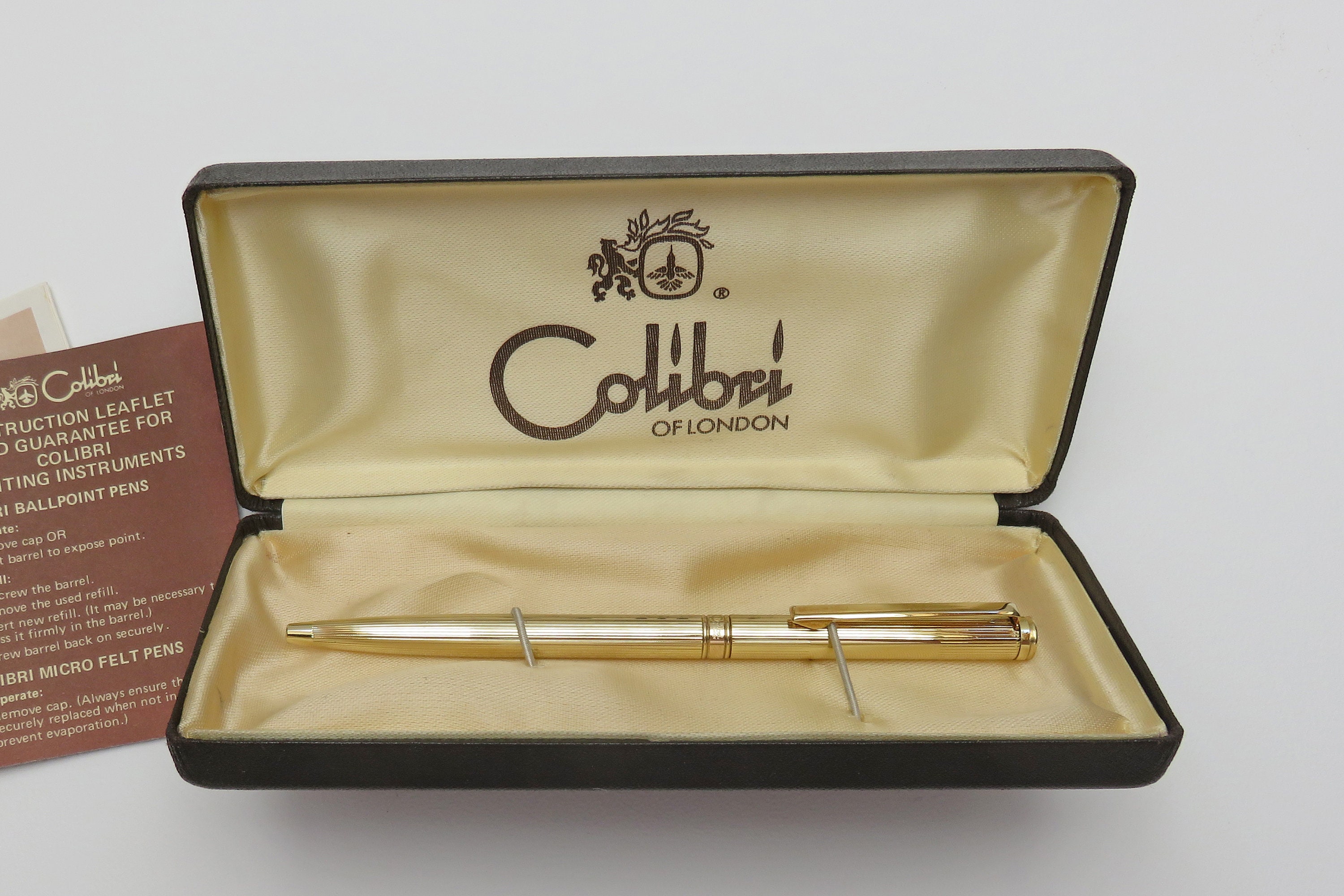 Colibri of London Gold-toned Ballpoint Pen in Box (1980s-1990s) - Etsy
