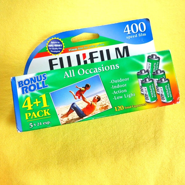 5-Pack of Expired Fujifilm Superia X-Tra 35mm Film, 400 Speed, 24 Exposures, Expired 2010 - 120 Exposures Total!!!