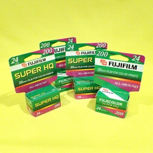 Rolls of Expired Fujifilm Super HQ 35mm Film, 200 Speed, 24