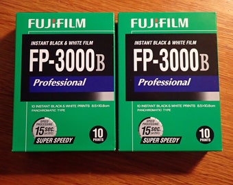 1 Fujifilm FP-3000B, expired black and white film, instant film for your Polaroid packfilm camera Shipping Included