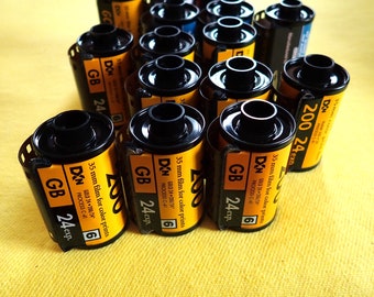 3 Rolls of Expired 35mm Film, Warm, 24 Exposures