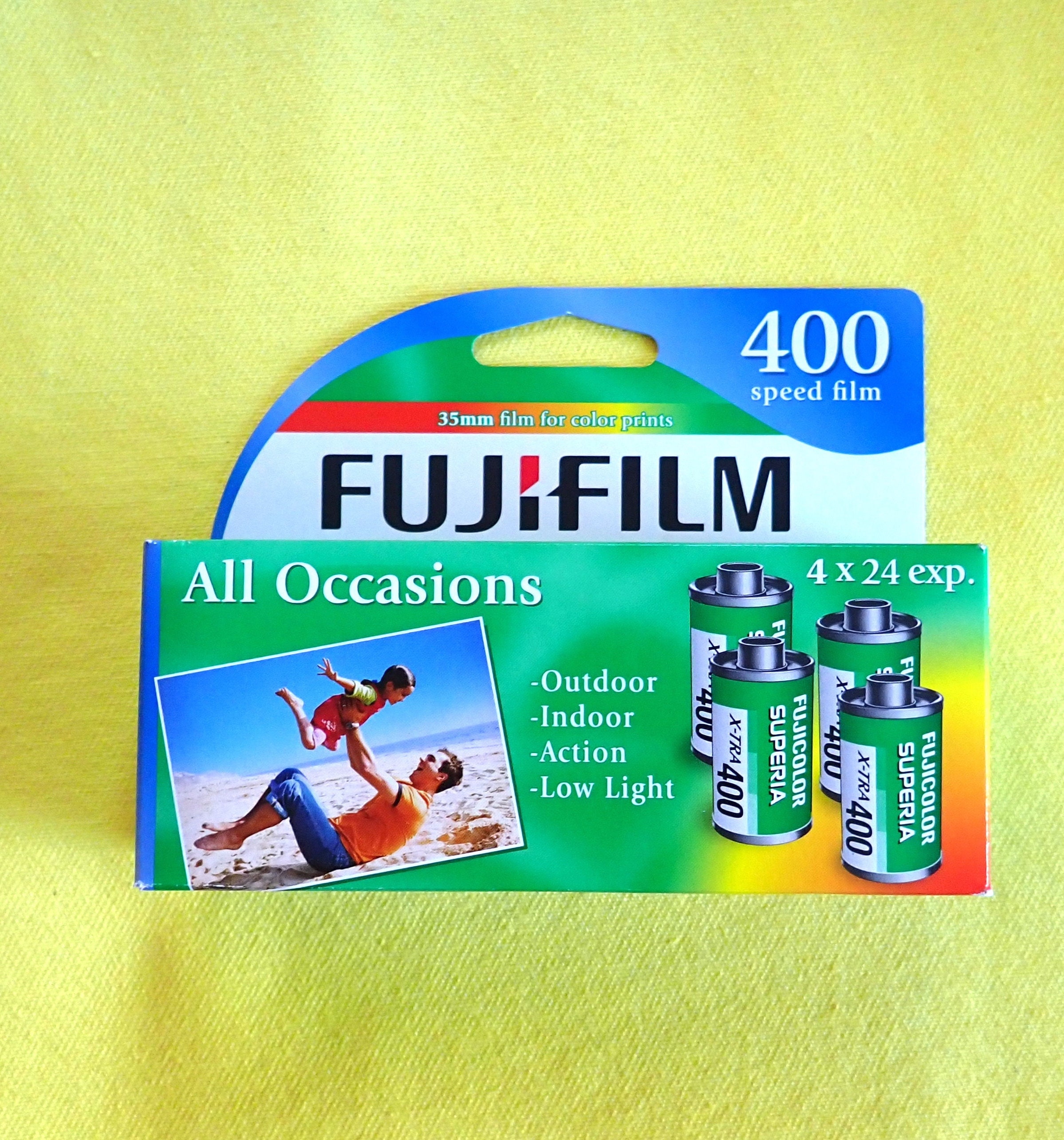 4-Pack of Expired Fujifilm Superia X-Tra 35mm Film, 400 Speed, 24  Exposures, Expired 2014