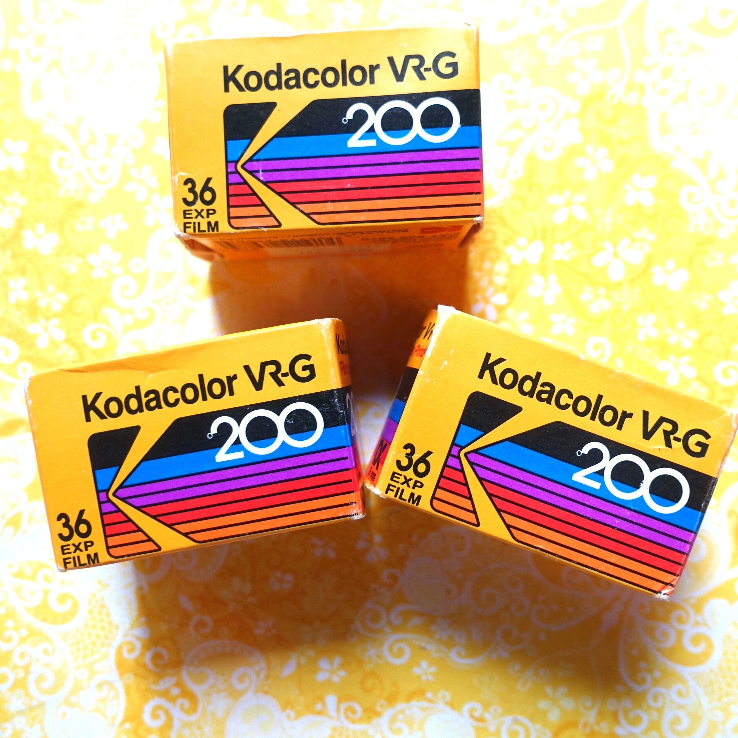 Rolls of Expired Kodak Kodacolor VR-G 35mm Film, 200 Speed, 36 Exposures,  Expired 04/1989