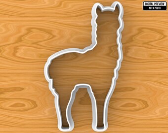 Animal farm llama lama winter countryside party Christmas Alpaca cookie cutter