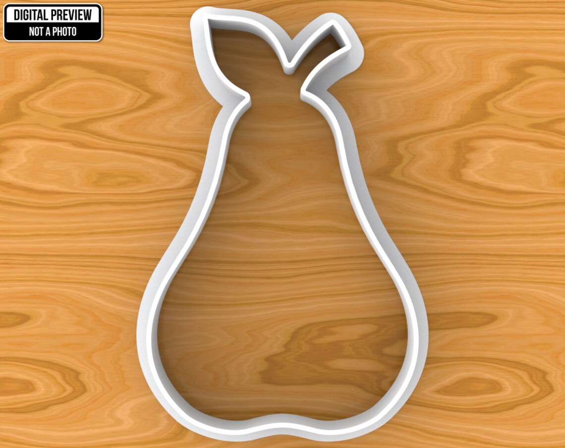 Pear Cookie Cutter Selectable Sizes Sharp Edge Upgrade Etsy