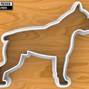 Boxer Dog Treat Cookie Cutter, Selectable sizes, Sharp Edge Upgrade Available SKU1320