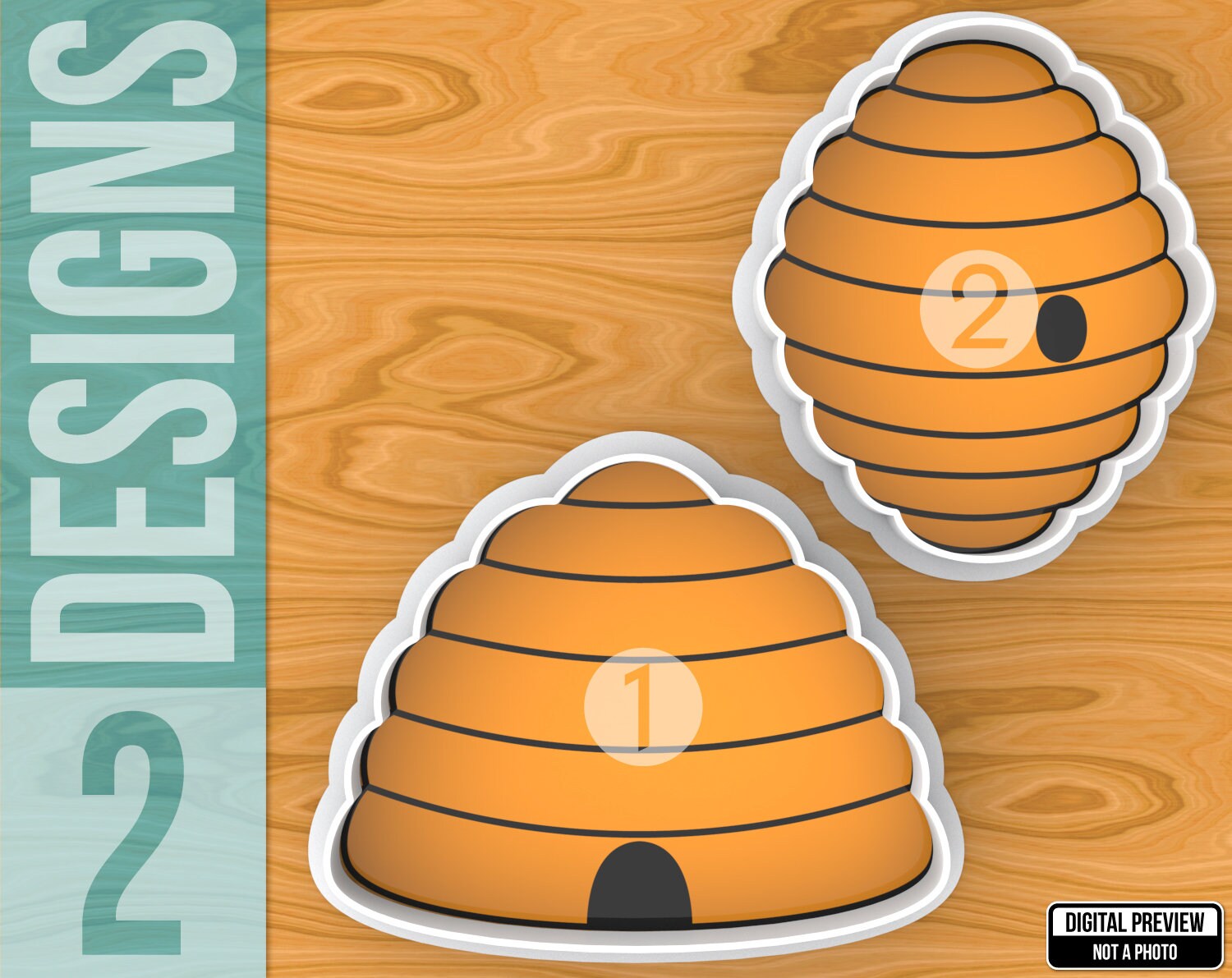 Beehive Cookie Cutter Selectable Sizes and Designs Sharp Etsy