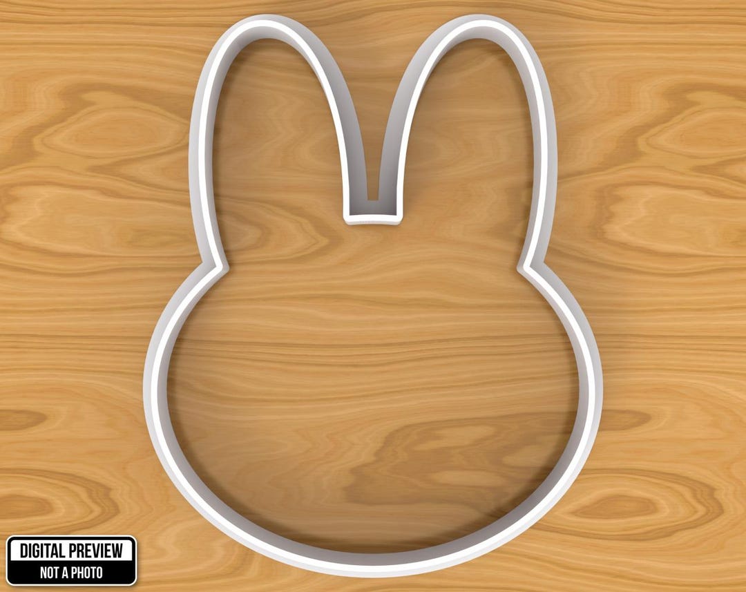 Bunny Rabbit Head Cookie Cutter, Selectable Sizes, Sharp Edge Upgrade ...