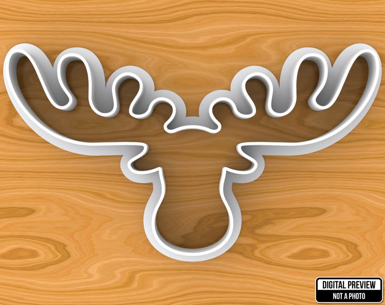 Moose Head Cookie Cutter Selectable Sizes Sharp Edge Upgrade Etsy